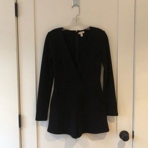 Urban Outfitters Jumpsuit Romper V neck Black